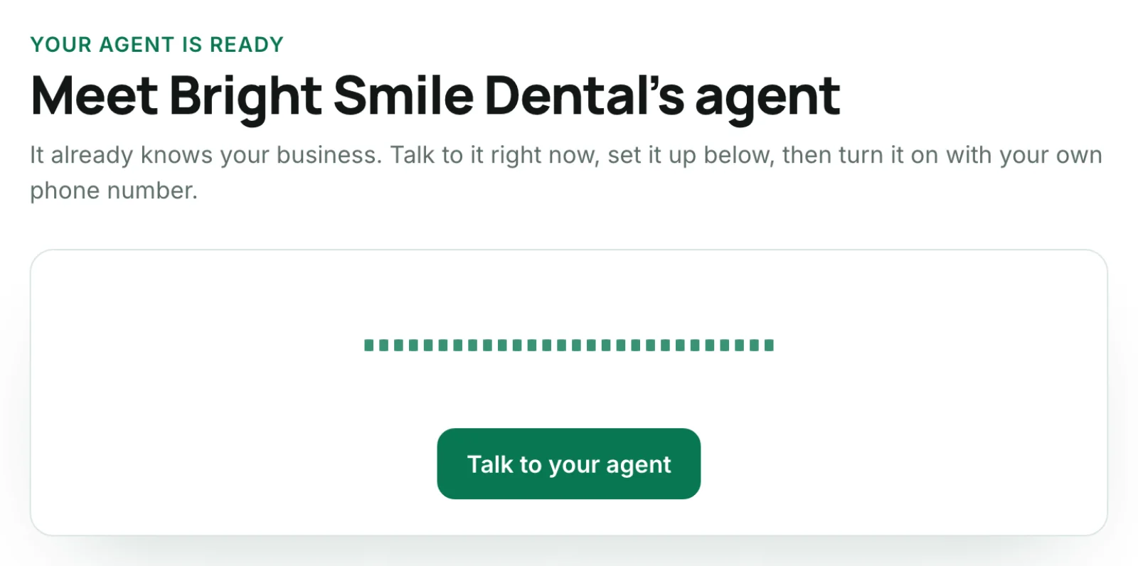 Browser voice test in the agent studio